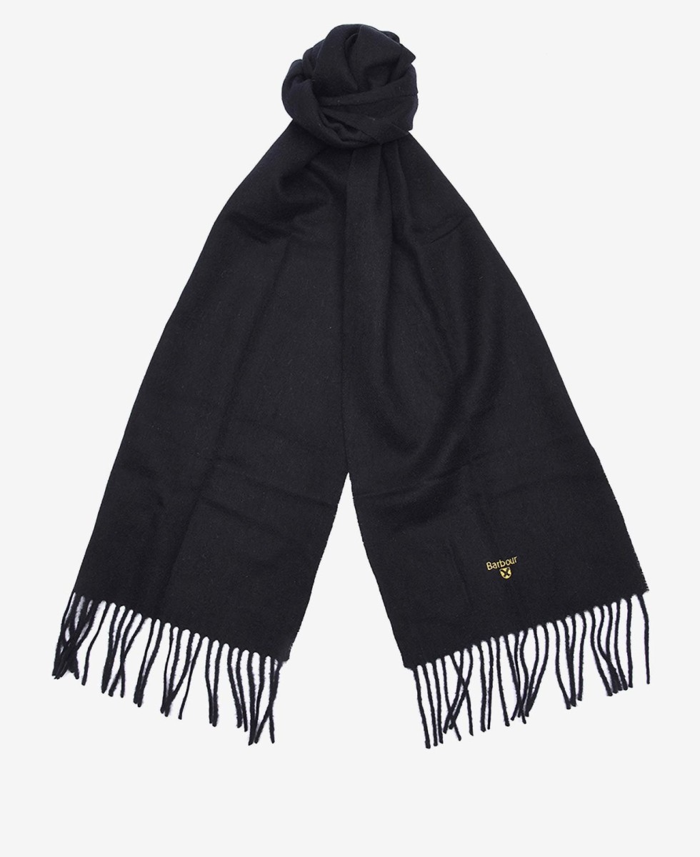 Barbour Plain Lambswool Scarf Black