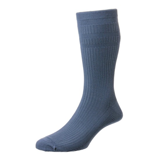 HJ Hall Cotton Soft Top Sock Slate - Simpsons of Cornwall